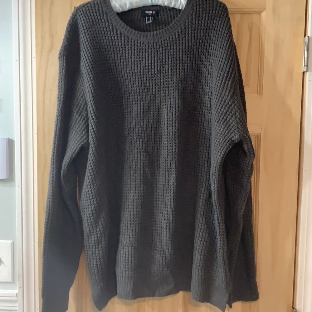 Forever 21 gray cable knit sweater!